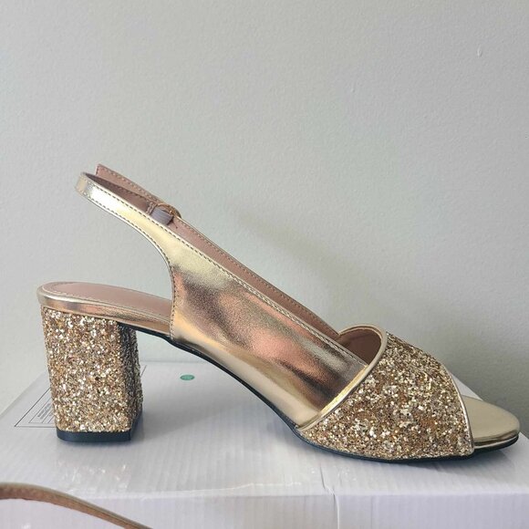 Gold Shoes - Never Worn - Picture 2 of 2